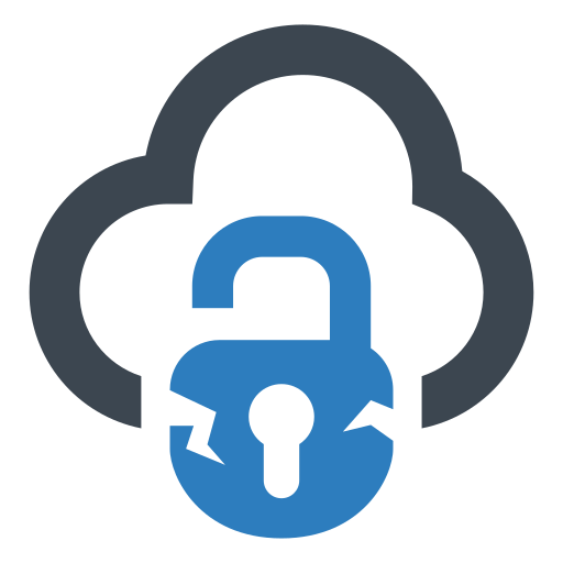 Cloud security risks icon